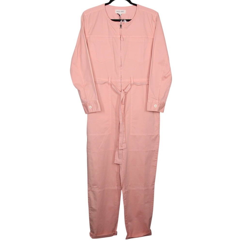 Alex Mill Jo Jumpsuit Size S Misty Rose Long Sleeve Utility Cotton Twill Casual